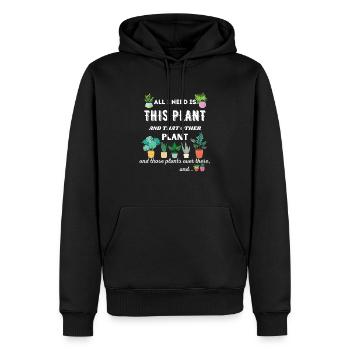 Idée cadeau jardinier amateur Jardinier Jardinier crabes - Sweat à capuche Premium bio Homme - noir - Devant - Nico (187cm)