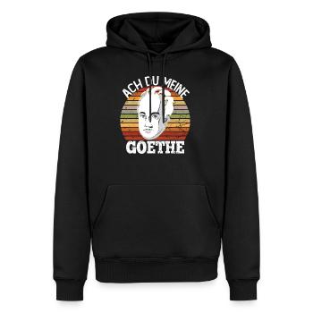 Ach du meine Goethe - Männer Premium Bio Hoodie - Schwarz - Vorne - Nico (187cm)