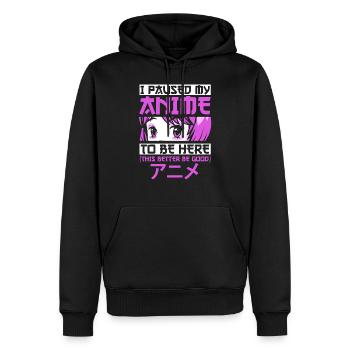 Anime Anime Otaku Gift - Men’s Premium Organic Hoodie - black - Front - Nico (187cm)