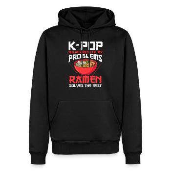 K-Pop & Ramen K-Pop Geschenk - Männer Premium Bio Hoodie - Schwarz - Vorne - Nico (187cm)