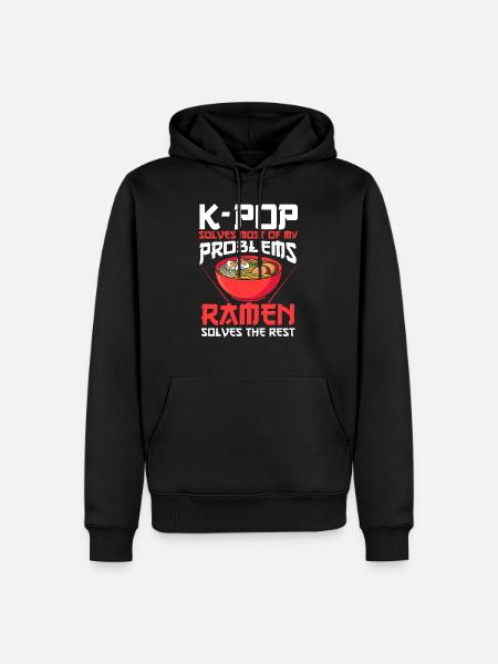 K-Pop & Ramen K-Pop Gift - Men’s Premium Organic Hoodie - black