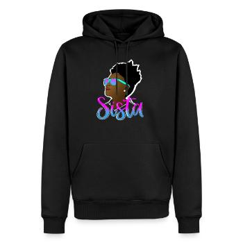 Black Sista Queen Melanin African American Women - Sweat à capuche Premium bio Homme - noir - Devant - Nico (187cm)