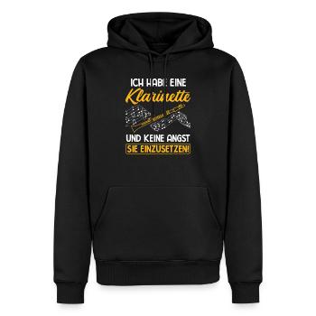 Klarinette Instrument Orchester - Männer Premium Bio Hoodie - Schwarz - Vorne - Nico (187cm)