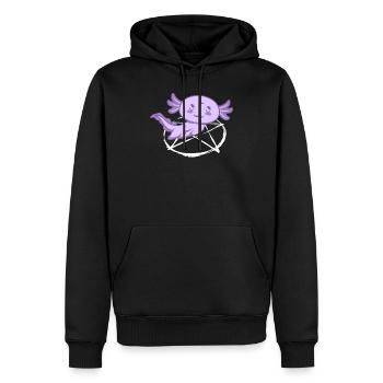 Axolotl Goth Pentagram Axolotl Goth Cadeau - Sweat à capuche Premium bio Homme - noir - Devant - Nico (187cm)