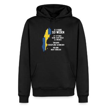 Schweden Skandinavien - Männer Premium Bio Hoodie - Schwarz - Vorne - Nico (187cm)