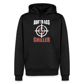 Auftragsgriller Fleisch und Wurst grillen mit - Männer Premium Bio Hoodie - Schwarz - Vorne - Nico (187cm)