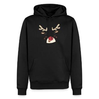 Noël Rentier Bonnet de Noël Cadeau - Sweat à capuche Premium bio Homme - noir - Devant - Nico (187cm)