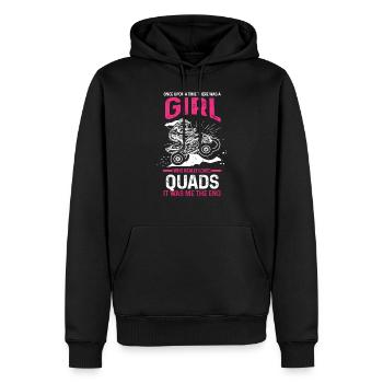 Quad-croix de rue Cadeau - Sweat à capuche Premium bio Homme - noir - Devant - Nico (187cm)