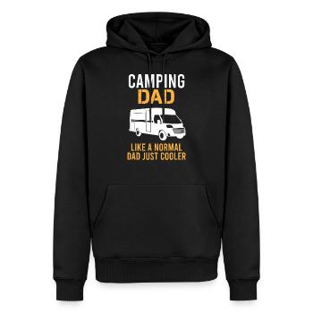 Camping Papa Spruch Camper Camping-car Van Cadeau - Sweat à capuche Premium bio Homme - noir - Devant - Nico (187cm)