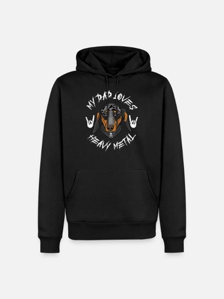 Teckels - Sweat à capuche Premium bio Homme - noir