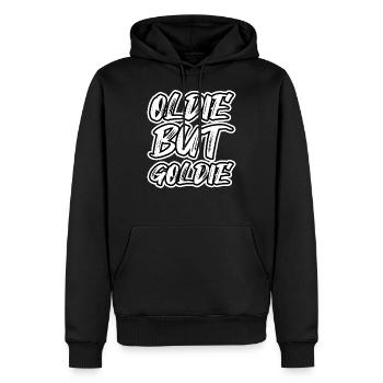 Oldie but goldie - Männer Premium Bio Hoodie - Schwarz - Vorne - Nico (187cm)
