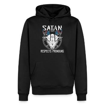 Lustig Transgender Stolz Satan Teufel Goth - Männer Premium Bio Hoodie - Schwarz - Vorne - Nico (187cm)