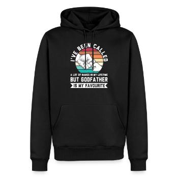 Pate Pate Geschenk - Männer Premium Bio Hoodie - Schwarz - Vorne - Nico (187cm)