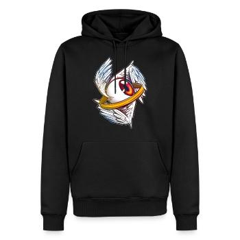 Impression d’ange - Sweat à capuche Premium bio Homme - noir - Devant - Nico (187cm)