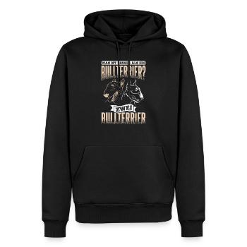 Bullterrier Hunde - Männer Premium Bio Hoodie - Schwarz - Vorne - Nico (187cm)