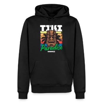 Tiki Paradise Tiki Bar Hawaii Sommer - Männer Premium Bio Hoodie - Schwarz - Vorne - Nico (187cm)