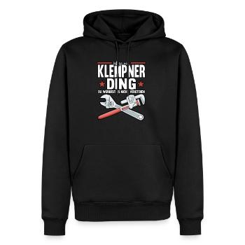 Klempner Sanitär Handwerker Gas Wasser Scheiße - Männer Premium Bio Hoodie - Schwarz - Vorne - Nico (187cm)