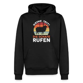 Schafe Schaf Schäfer Geschenk - Männer Premium Bio Hoodie - Schwarz - Vorne - Nico (187cm)