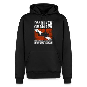 Diver Grandpa Diving Gift - Men’s Premium Organic Hoodie - black - Front - Nico (187cm)