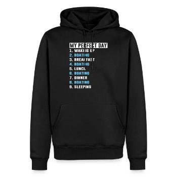 Bootsboot Geschenk - Männer Premium Bio Hoodie - Schwarz - Vorne - Nico (187cm)