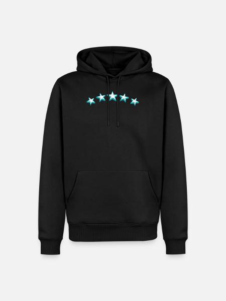 Étoiles turquoise - Sweat à capuche Premium bio Homme - noir