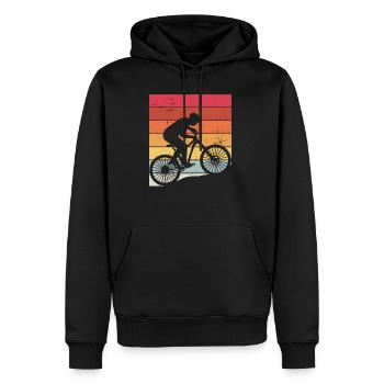 MTB Kleidung Kinder, Erwachsene MTB Geschenk Mount - Männer Premium Bio Hoodie - Schwarz - Vorne - Nico (187cm)