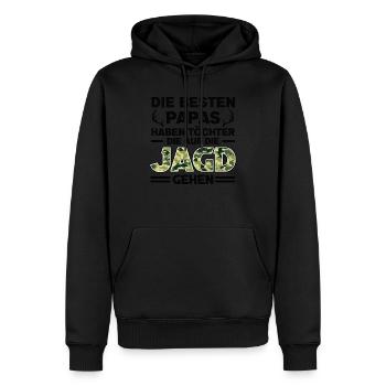 Jagd Vater Tochter Jagd Jagd Geschenk - Männer Premium Bio Hoodie - Schwarz - Vorne - Nico (187cm)