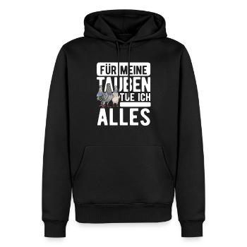 Für Meine Tauben Tue Ich Alles Tauben - Männer Premium Bio Hoodie - Schwarz - Vorne - Nico (187cm)