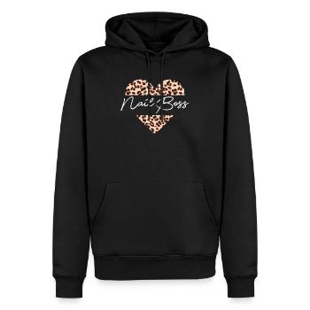 Nail Boss Nail Artist Cosmétologue Manicuriste - Sweat à capuche Premium bio Homme - noir - Devant - Nico (187cm)