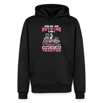 Diese Prinzessin Kommt Mit Traktor Bauer Landwirt - Männer Premium Bio Hoodie - Schwarz - Vorne - Nico (187cm)