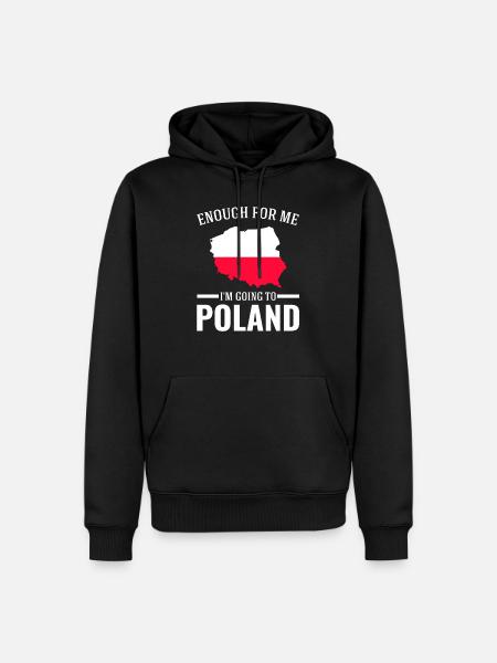 Polnische Polen Polnische Flagge Geschenk - Herre Premium økologisk hoodie - sort
