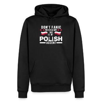 Polnische Wurzeln Polen Polnische Flagge Geschenk - Männer Premium Bio Hoodie - Schwarz - Vorne - Nico (187cm)