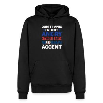 Serbie Serbe Drapeau Serbe Cadeau - Sweat à capuche Premium bio Homme - noir - Devant - Nico (187cm)