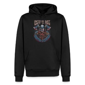 Evil Old Man Viking Under The Beard Wrath - Men’s Premium Organic Hoodie - black - Front - Nico (187cm)