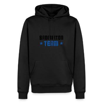 Badminton Team - Männer Premium Bio Hoodie - Schwarz - Vorne - Nico (187cm)