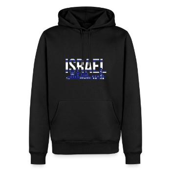 Israeli Geschenk Israelische Flagge Israel - Männer Premium Bio Hoodie - Schwarz - Vorne - Nico (187cm)