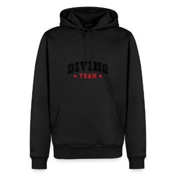 Équipe de plongée - Sweat à capuche Premium bio Homme - noir - Devant - Nico (187cm)