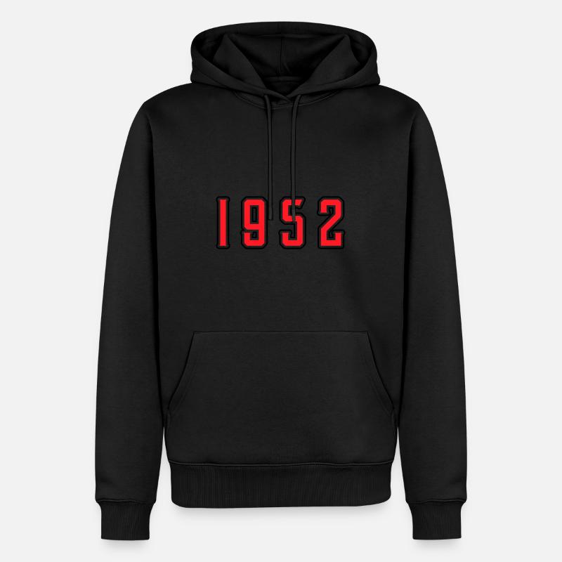 1952 anniversaire - Sweat à capuche Premium bio Homme - noir