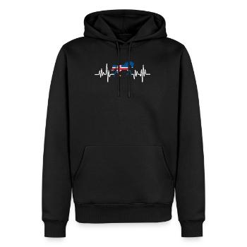 Islandpferde Herzschlag Isi Toelt Tölt Isländer Pf - Männer Premium Bio Hoodie - Schwarz - Vorne - Nico (187cm)