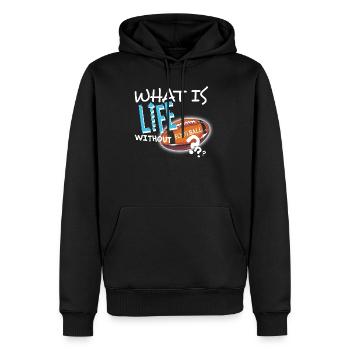 Qu’est-ce que la vie sans idée cadeau textile Football - Sweat à capuche Premium bio Homme - noir - Devant - Nico (187cm)