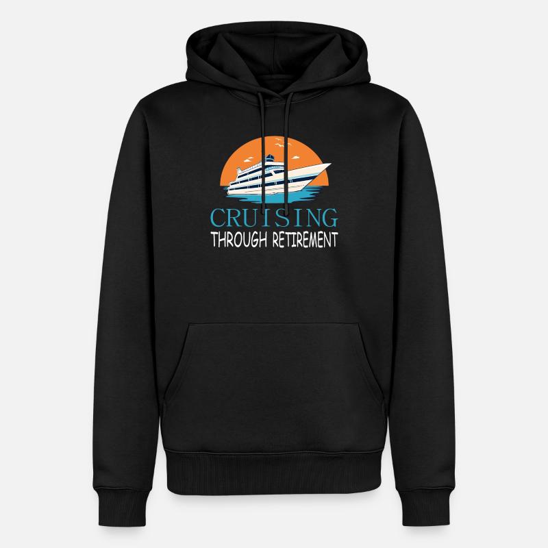 Croisière jusqu’à la retraite - Sweat à capuche Premium bio Homme - noir