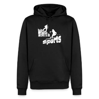 Winter Sports - Berge - Männer Premium Bio Hoodie - Schwarz - Vorne - Nico (187cm)
