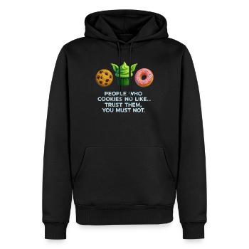 Chemise à muffins drôle Cookie Donut pour les amateurs de sucreries - Sweat à capuche Premium bio Homme - noir - Devant - Nico (187cm)