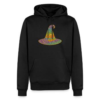 Bunt funkelnder Hexenhut - Männer Premium Bio Hoodie - Schwarz - Vorne - Nico (187cm)