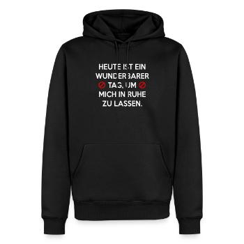 AUJOURD’HUI EST UNE JOURNÉE MERVEILLEUSE POUR REPOSER EN PAIX. - Sweat à capuche Premium bio Homme - noir - Devant - Nico (187cm)