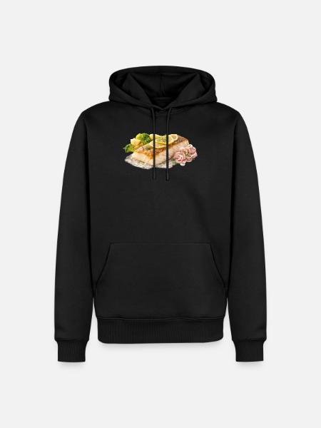 Lemon Dill Salmon Fillet - Men’s Premium Organic Hoodie - black