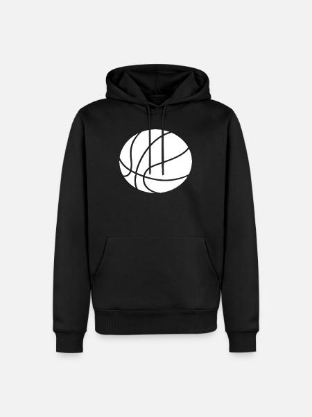 Minimal Basketball Outline Sport Design - Men’s Premium Organic Hoodie - black