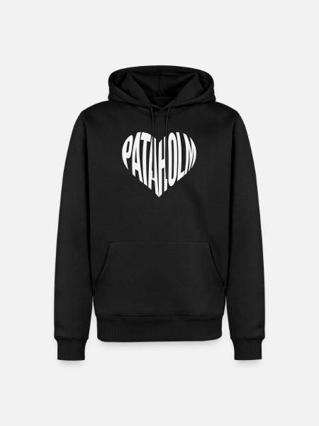 Pataholm Heart Lettering - Men’s Premium Organic Hoodie - black