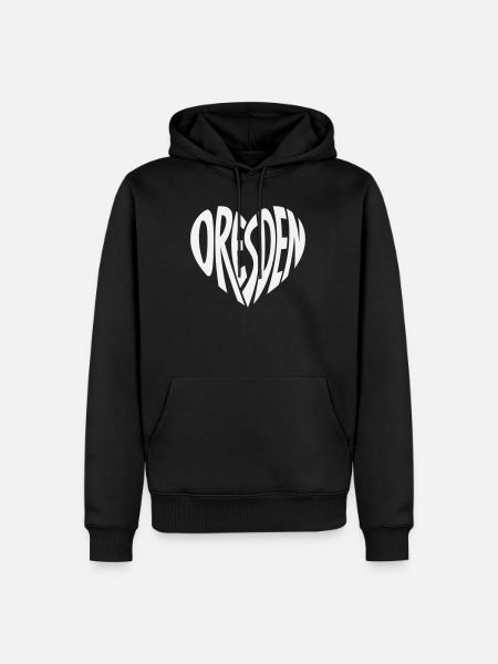 Dresden Heart Lettering - Men’s Premium Organic Hoodie - black
