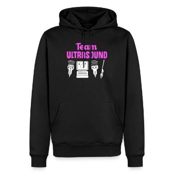 Technicien ultrasonique Technicien ultrasonore - Sweat à capuche Premium bio Homme - noir - Devant - Nico (187cm)